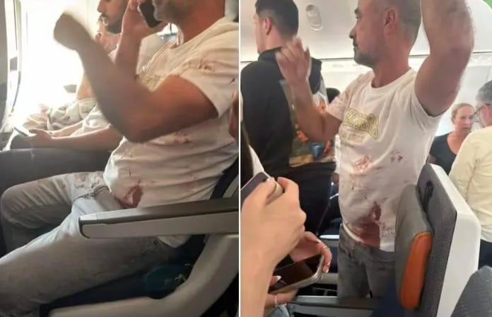 在Flydubai航空班機上拯救全機的水管工英雄。 圖 : 翻攝自牛彈琴