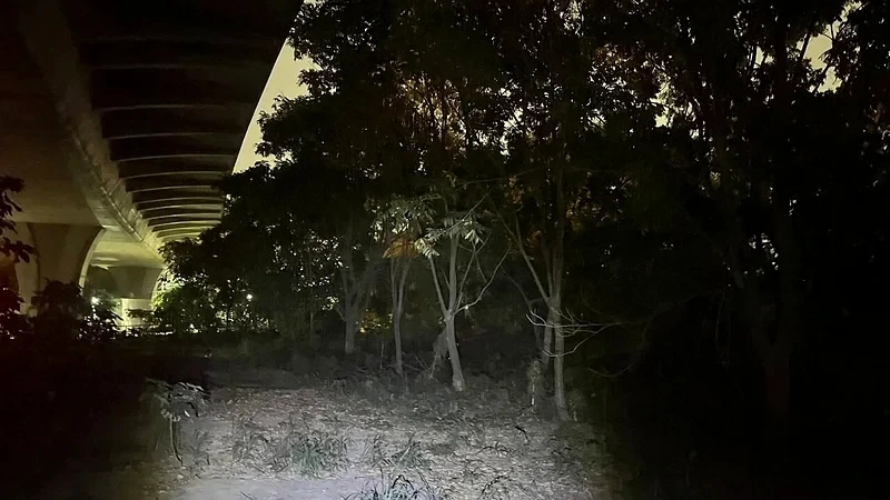 台中市潭子區中彰快速路昨晚發生墜橋事故，男子送醫搶救不治。 圖：翻攝畫面
