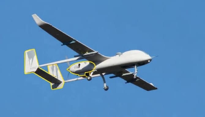 中國製CH-95 偵察無人機。 圖 : 翻攝自臉書