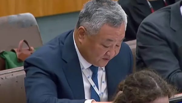 中國常駐聯合國代表傅聰。 圖 : 翻攝自環球時報