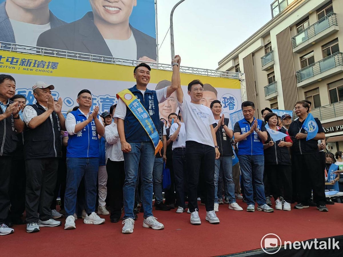 江啟臣出席許育璿競總成立大會。 圖：唐復年/攝