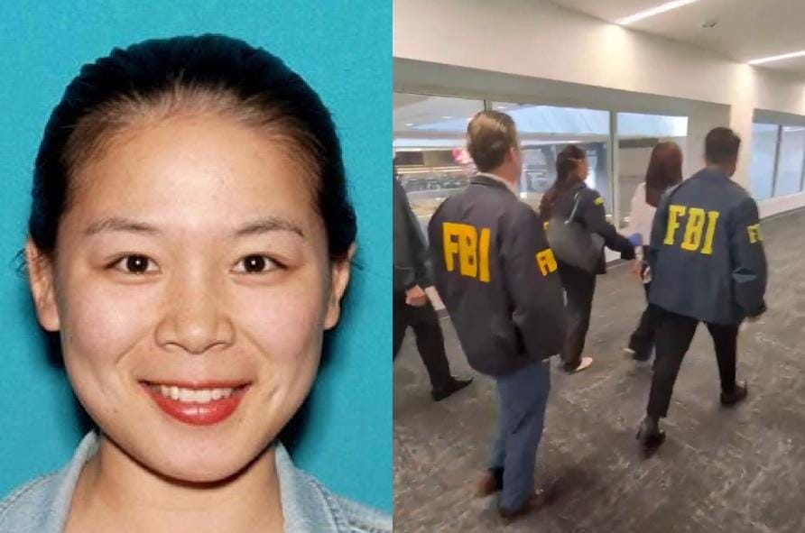 現年34歲的中國女子張婉瑩跟蹤賴清德總統的兒子，在美國遭FBI逮捕。 圖：翻攝自X