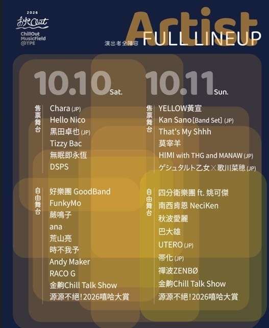 秋Out音樂季雙十連假登場。 圖：北水處 / 提供