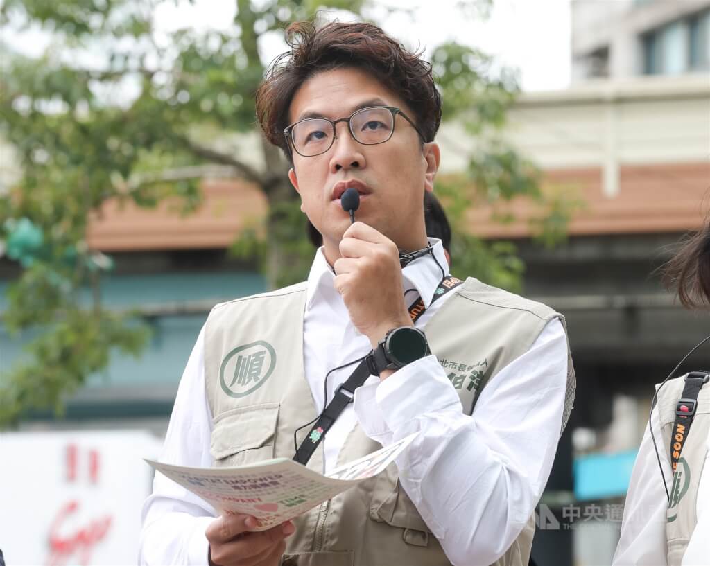民進黨台北市長參選人沈伯洋。（中央社檔案照片）