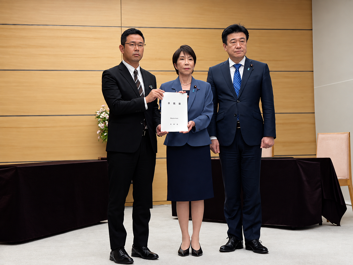 針對美國海軍陸戰隊上兵涉嫌在那霸市強盜殺人，沖繩縣知事古謝玄太7日赴首相官邸向首相高市早苗以及內閣官房長官木原稔表達抗議。 圖：翻攝自@GentaKoja Ｘ