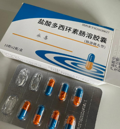 網路流傳中國民眾大規模搶購多西環素、藥價在 3 天內暴漲 5 倍。但目前沒有可靠證據證實。 圖:翻攝自百度