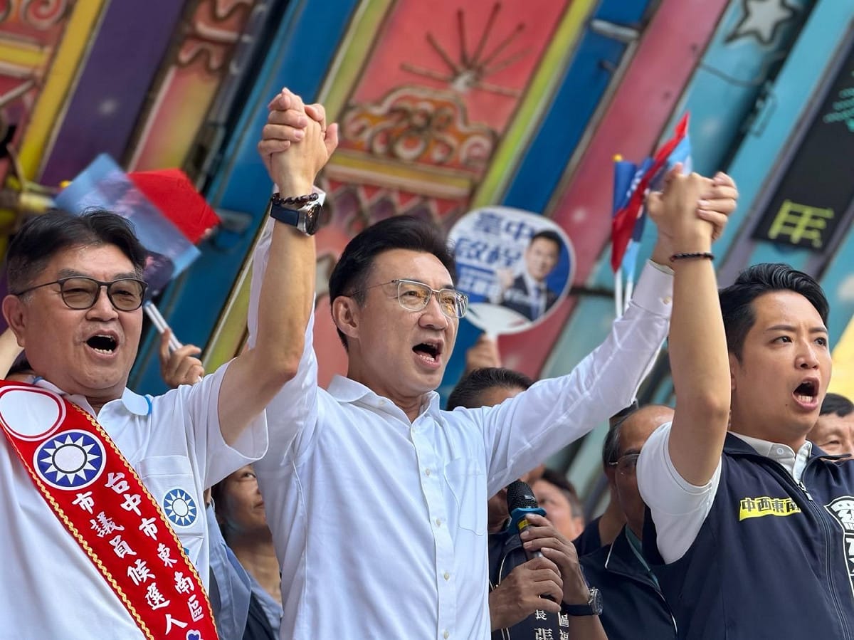 江啟臣為李中站台。 圖：江啟臣競辦/提供