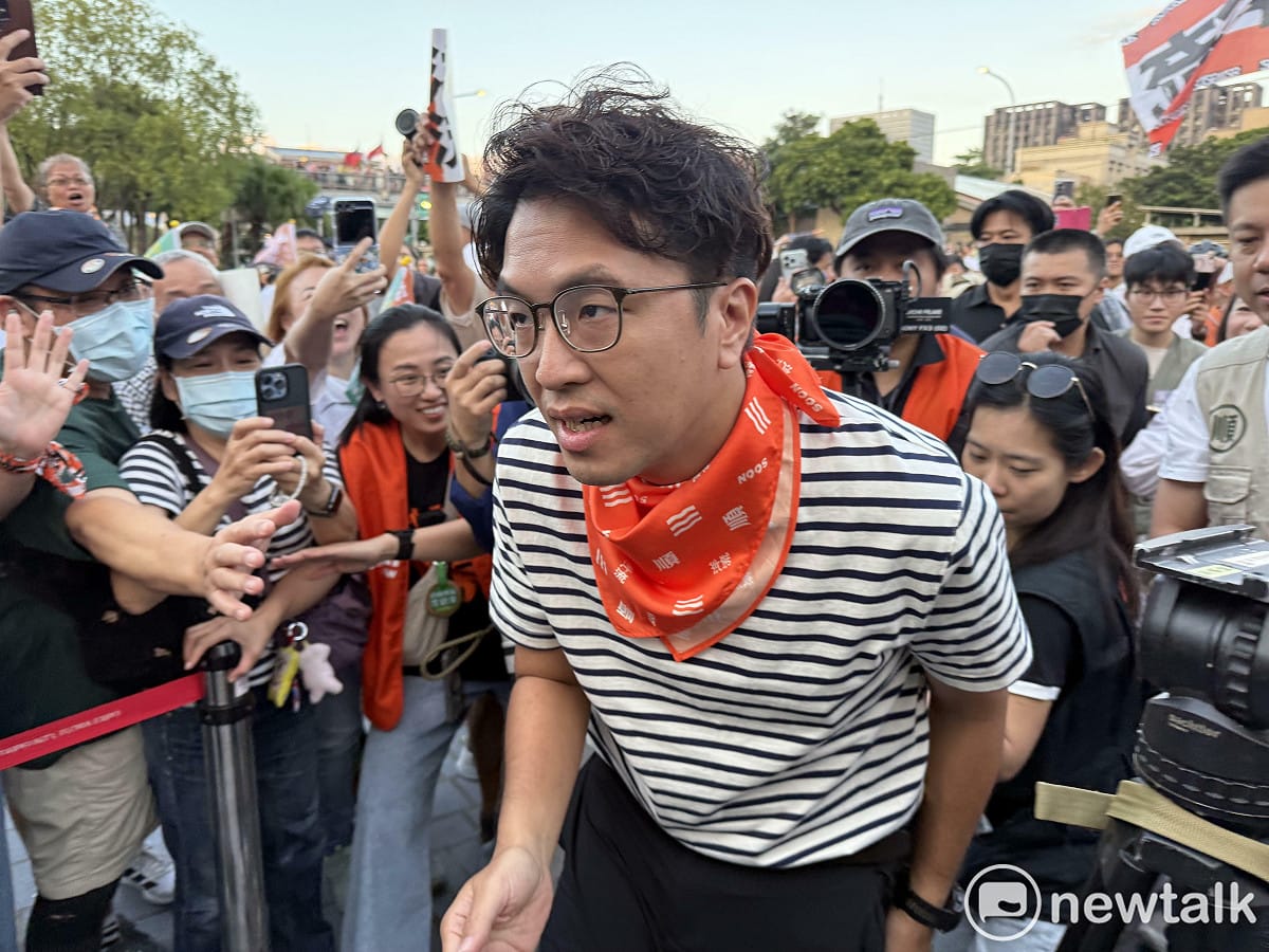 民進黨台北市長參選人沈伯洋。 圖：周煊惠 ／ 攝