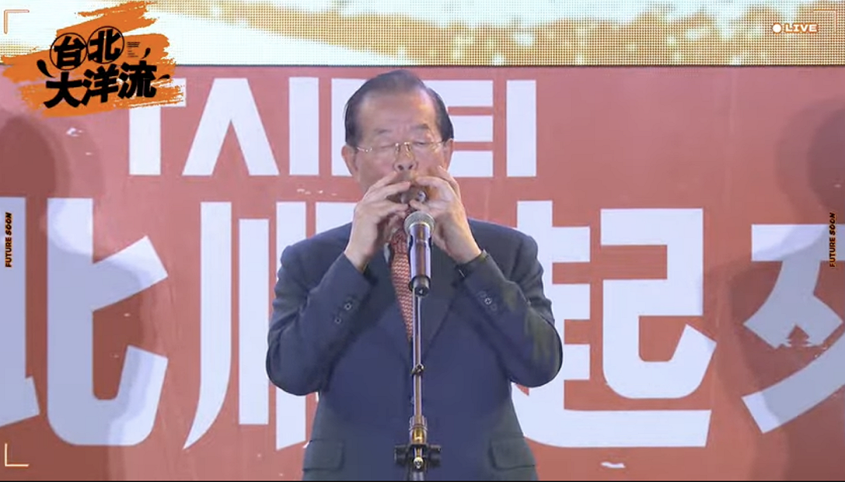 前行政院長、台灣日本關係協會會長謝長廷。 圖：翻攝沈伯洋YouTube直播