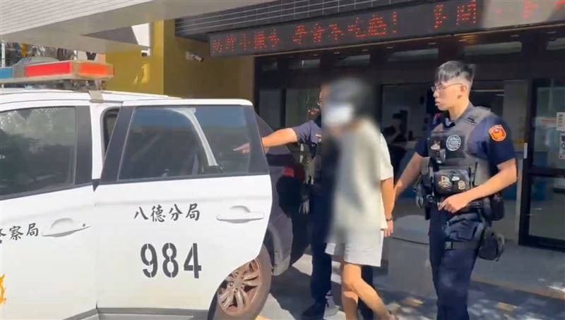 林男殺人後縱火逃亡，警方火速逮人。 圖：翻攝畫面