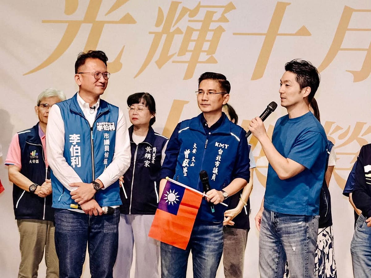 無黨籍李伯利具備跨黨派吸票力，正積極分食游離票。 圖：翻攝李伯利臉書