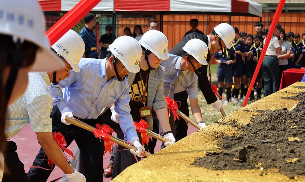 林園國小「勵志樓與敬業樓校舍拆除及新建工程」動土典禮。 圖：高雄市教育局／提供