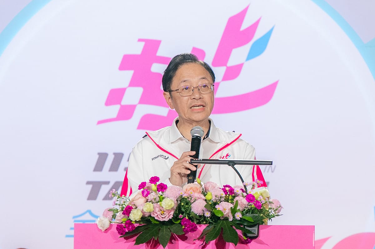 桃園市長張善政出席115年全民運動會開幕典禮暨選手之夜，表示市府歷經兩年半籌備，整合超過80個團隊投入賽事規劃與後勤支援。 圖：桃園市政府提供