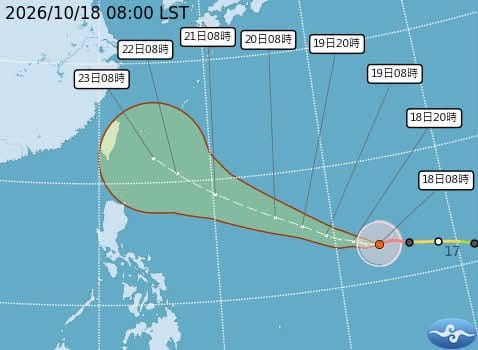 氣象專家賈新興提醒，薔琵23至24日恐影響台灣，即使未登陸，與東北季風共伴仍可能帶來嚴重風雨。 圖：翻攝自賈新興　臉書專頁