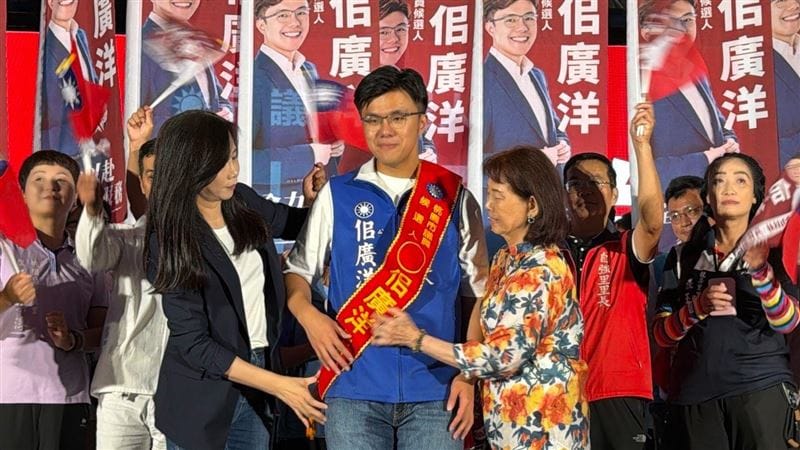 佀廣洋18日上午舉行競選總部成立大會，現場一共有3000人到場助陣，不過卻不開放媒體進入拍攝。 圖：佀廣陽競辦提供