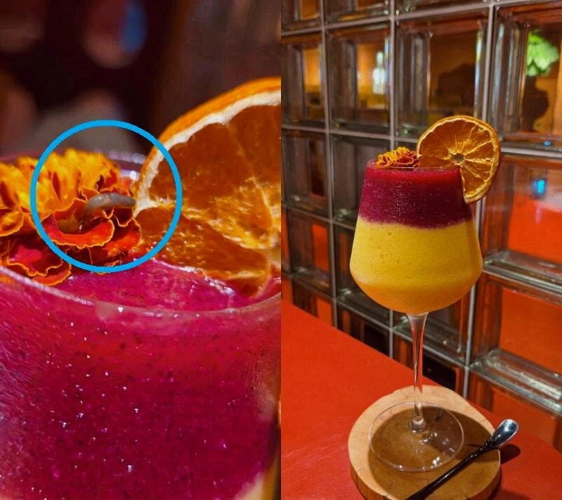 網友發現「嵩sung」美村店的飲料上竟有活體蛞蝓。 圖：翻攝自Threads@k382214