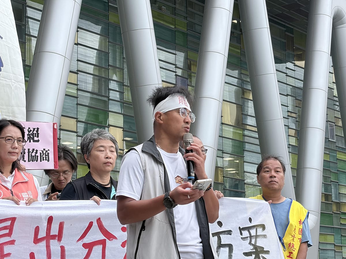 桃園美光工會理事長林哲瑞。 圖：李宣萱/攝