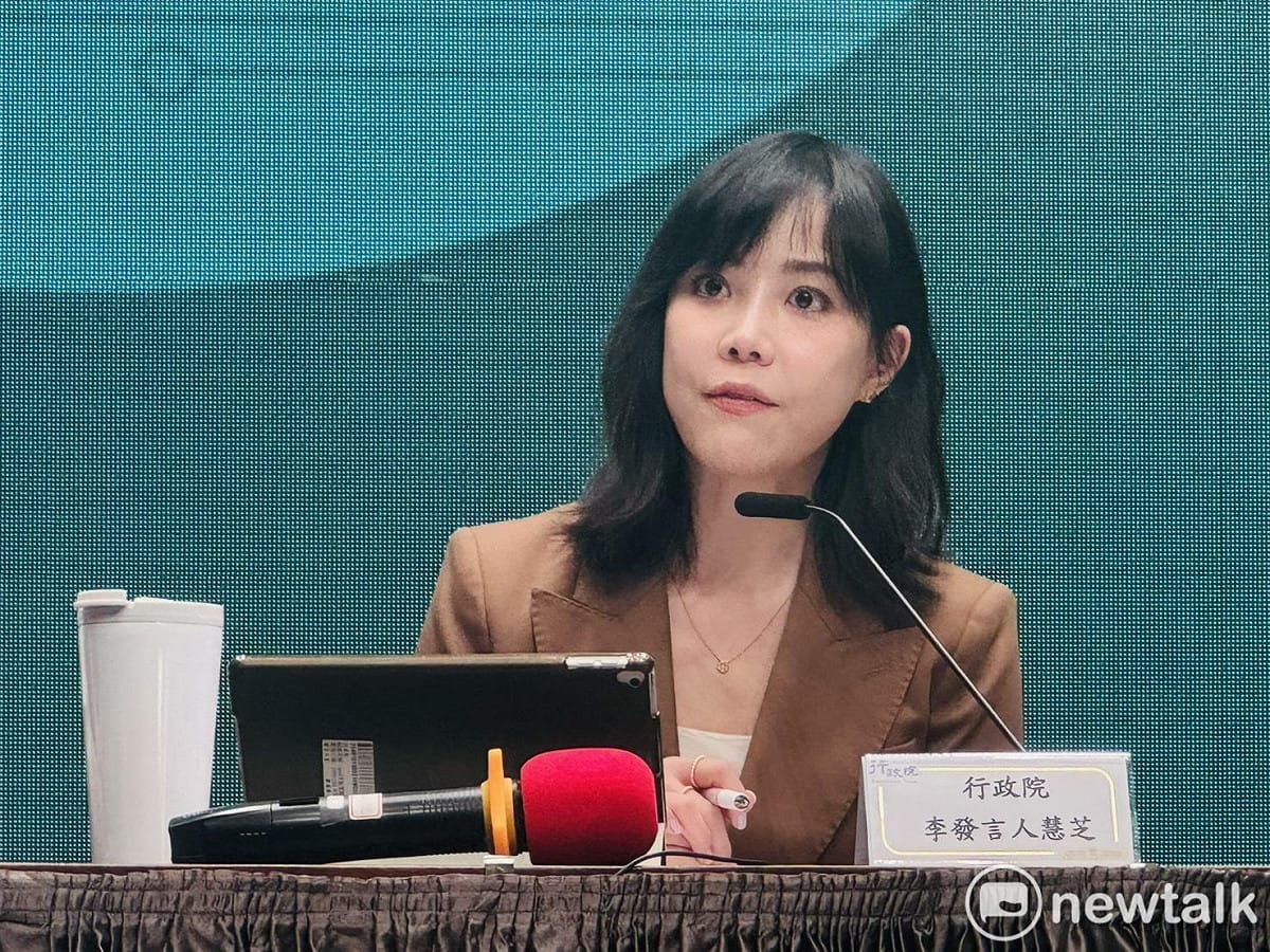 行政院發言人李慧芝今（22）天在行政院會後記者會轉述卓揆在院會中的談話。 圖：謝莉慧/攝