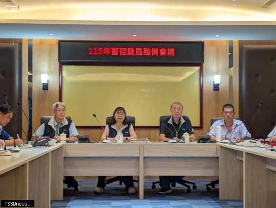 台電彰化區處對強颱薔琵嚴陣以待。 圖：台電彰化區處提供
