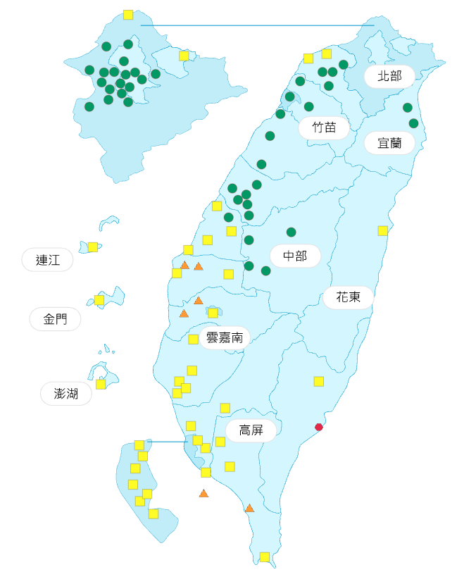 環境部公布各地空氣品質概況。 圖：環境部提供