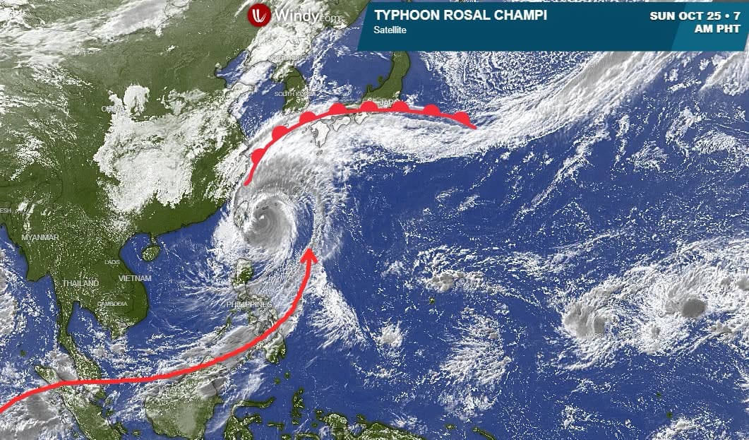 除了對台灣、日本造成直接影響外，薔琵龐大的外圍環流也影響到其他國家。 圖：取自Robert Speta臉書