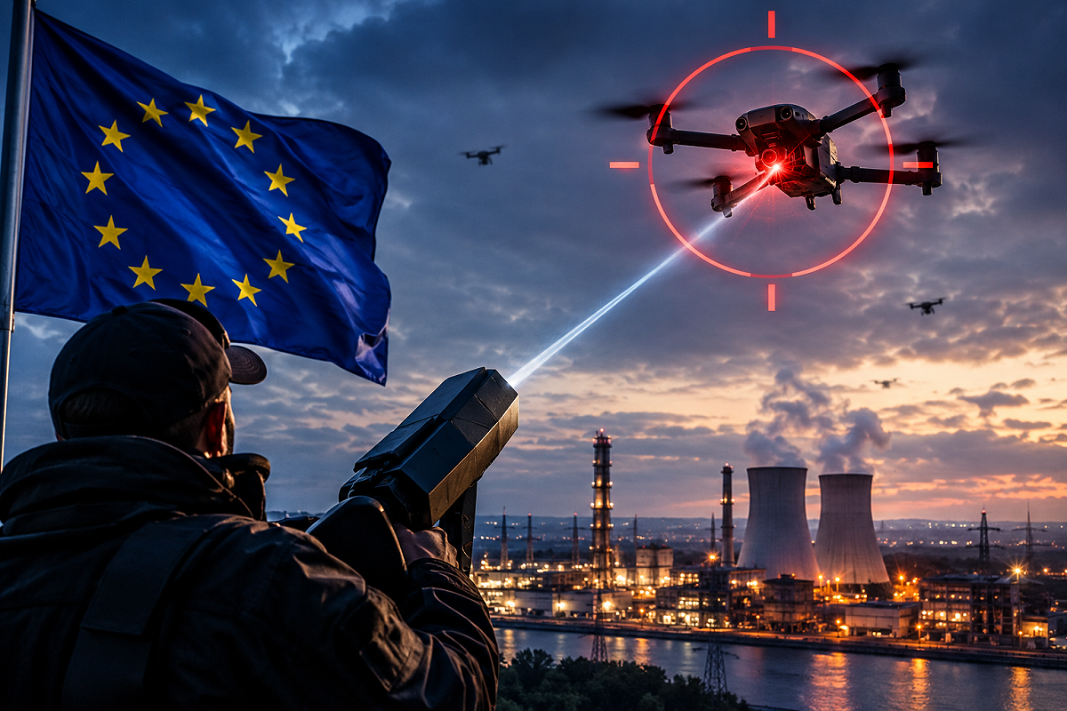 俄烏戰爭持續擴大無人機威脅，歐洲能源設施、交通樞紐及軍事基地面臨安全風險。 圖：ChatGPT 生成