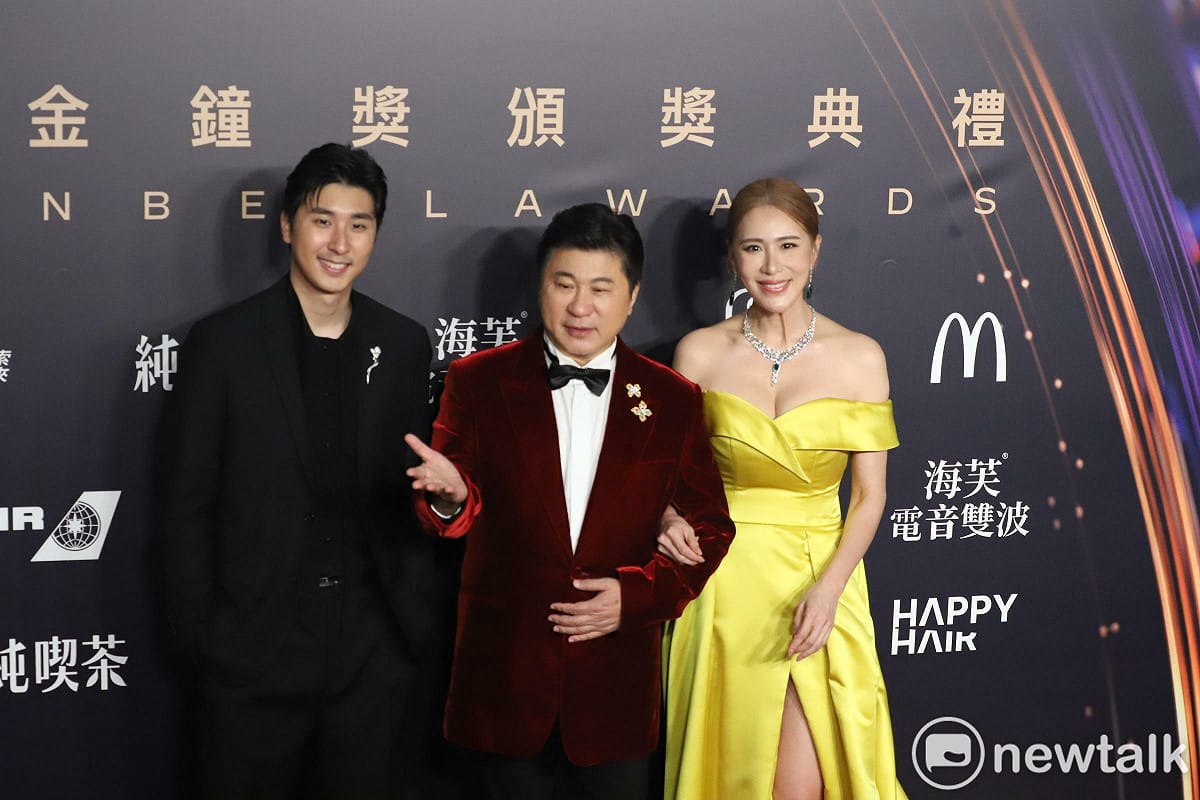 胡瓜、小禎、胡釋安入圍金鐘獎，一家人一起走上紅毯。 圖：許斯婷/攝影