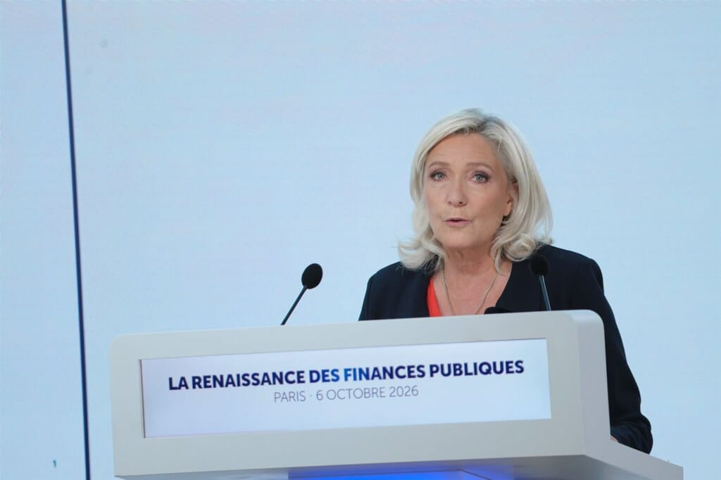 法國國民聯盟領導人瑪琳．雷朋。 圖：取自facebook.com/MarineLePen