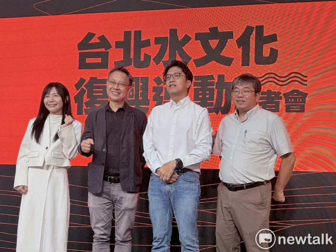 民進黨台北市長候選人沈伯洋今（26）日發表「台北水文化復興運動」五大「ABCDE」政策。 圖：李宣萱/攝