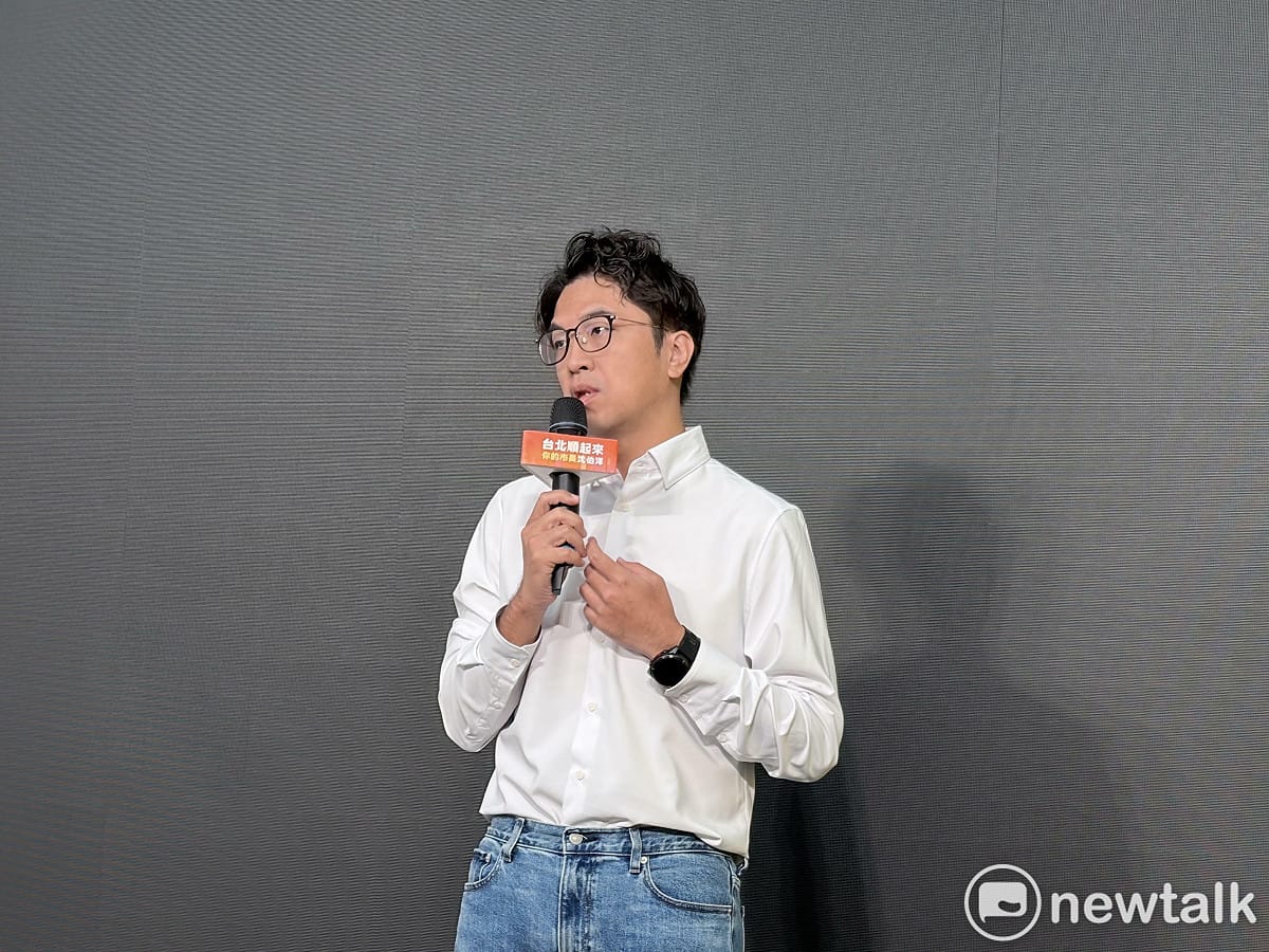 民進黨台北市長候選人沈伯洋。 圖：李宣萱/攝