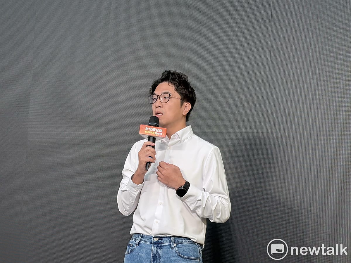 民進黨台北市長候選人沈伯洋。 圖：李宣萱/攝