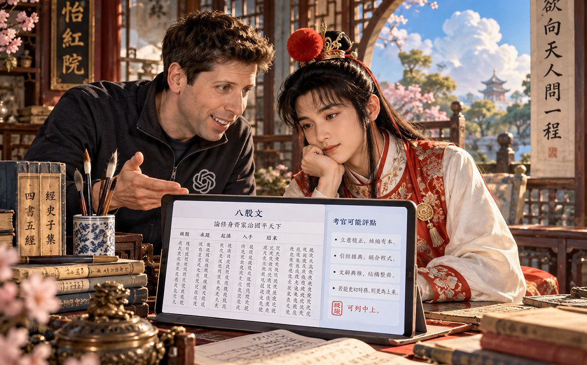 專論》《AI 紅樓夢》第124回：機器人碎念八股文 賈寶玉勇闖天人際