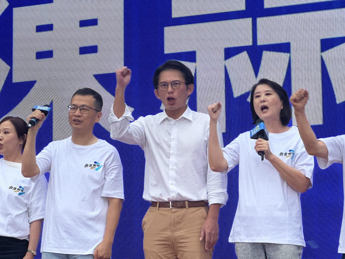 民眾黨主席黃國昌今出席台北市長蔣萬安競總成立。 圖：張良一 / 攝