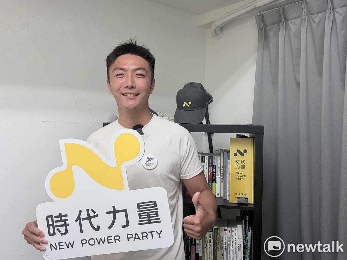 時代力量台北市大安文山區市議員候選人、台北市文山區華興里長陳峙穎日前接受《新頭殼Newtalk》專訪。 圖：李宣萱/攝