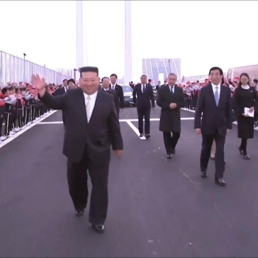 王滬寧出訪北韓，金正恩擺高姿態接待，中朝關係在網路上引起討論。 圖：翻攝自@GlobalNews6w