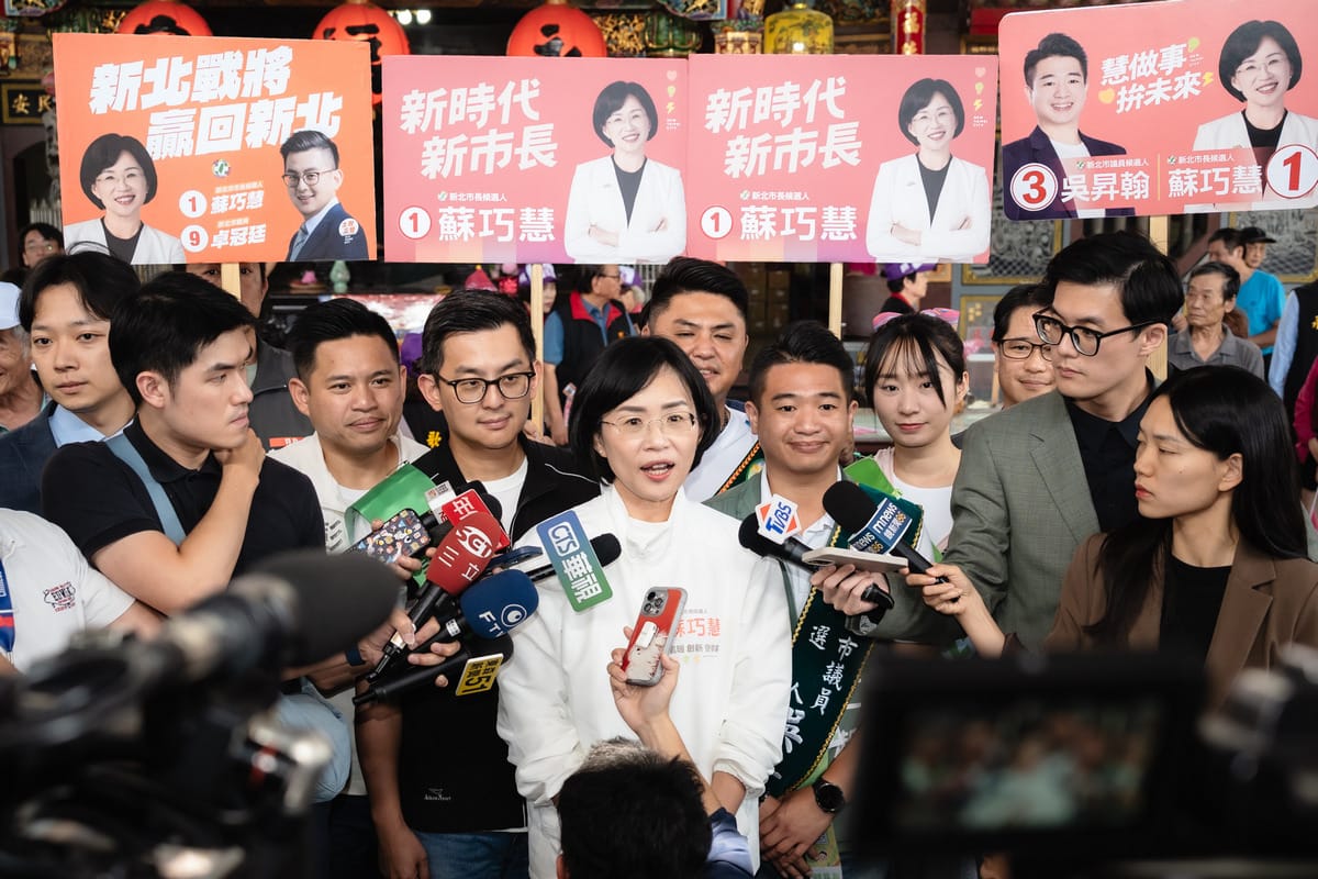 蘇巧慧接受媒體記者堵訪。 圖：蘇巧慧競總提供