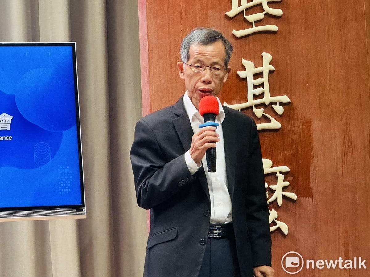 數位發展部資通安全署署長蔡福隆今（29）日列席行政院會後記者會。 圖；謝莉慧/攝