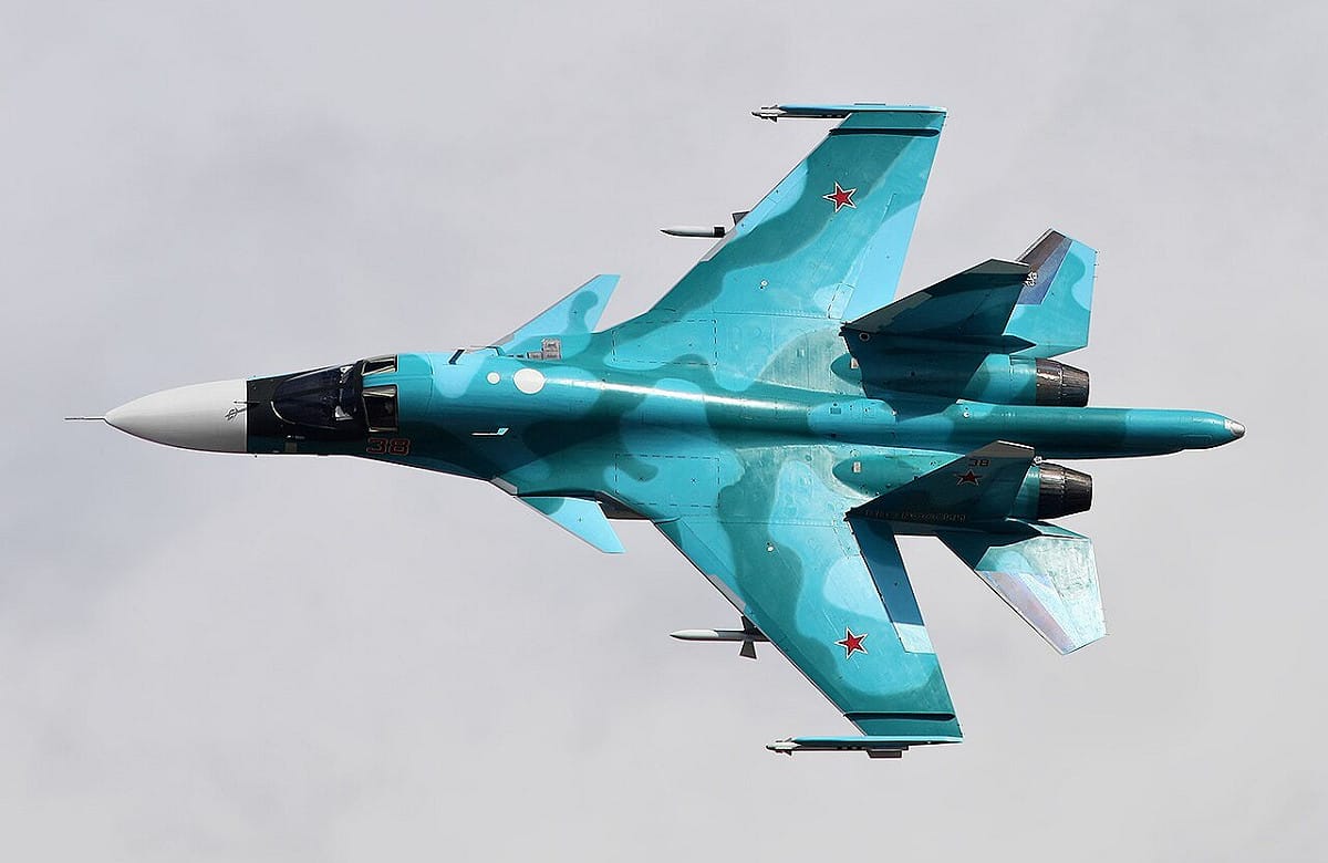 烏克蘭 29 日對俄羅斯境內空軍基地發動攻擊，兩架俄軍 Su-34 戰鬥轟炸機被摧毀。 圖：取自X@Gerashchenko_en