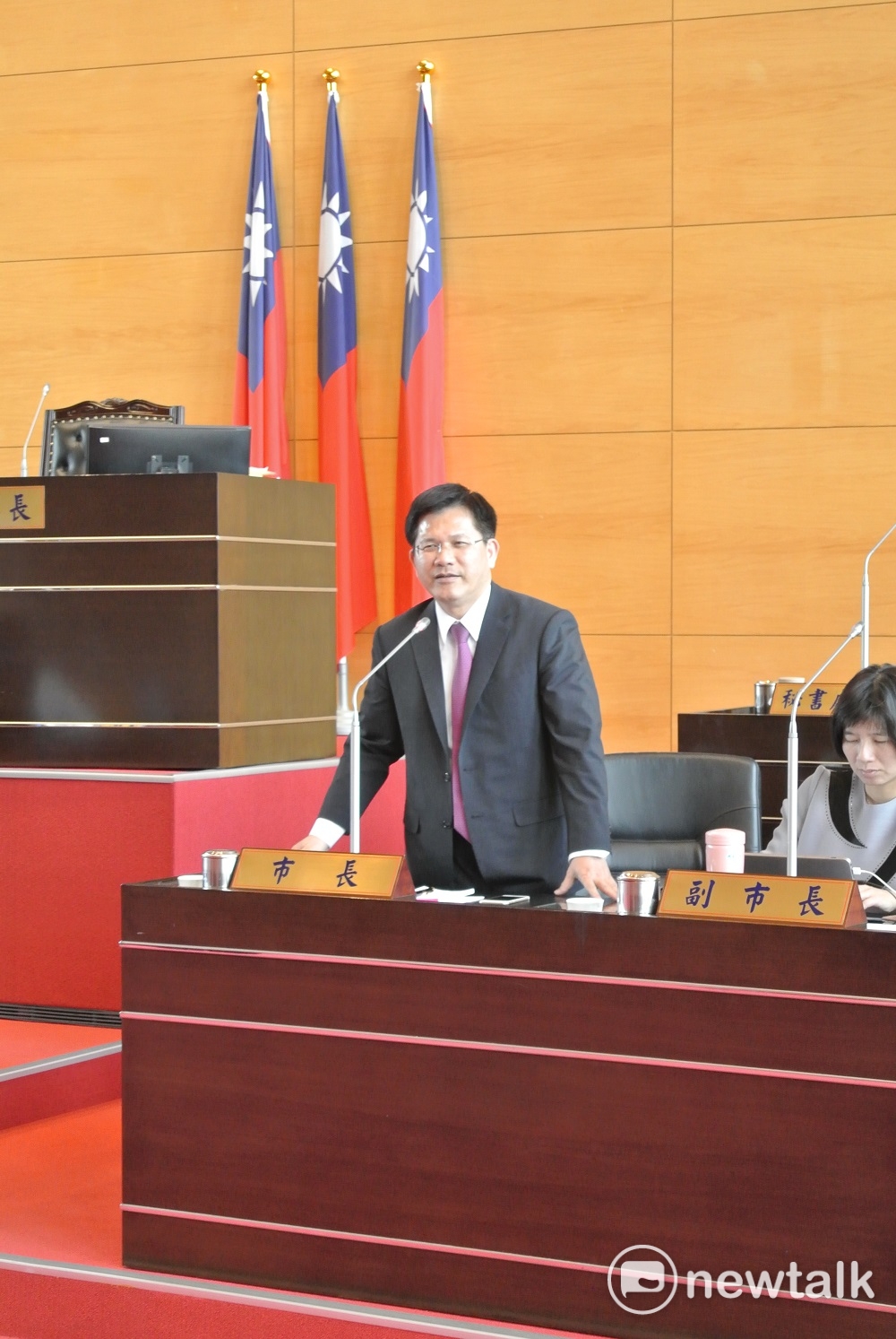 林佳龍要楊正中為自己的言論負責。 唐復年/攝