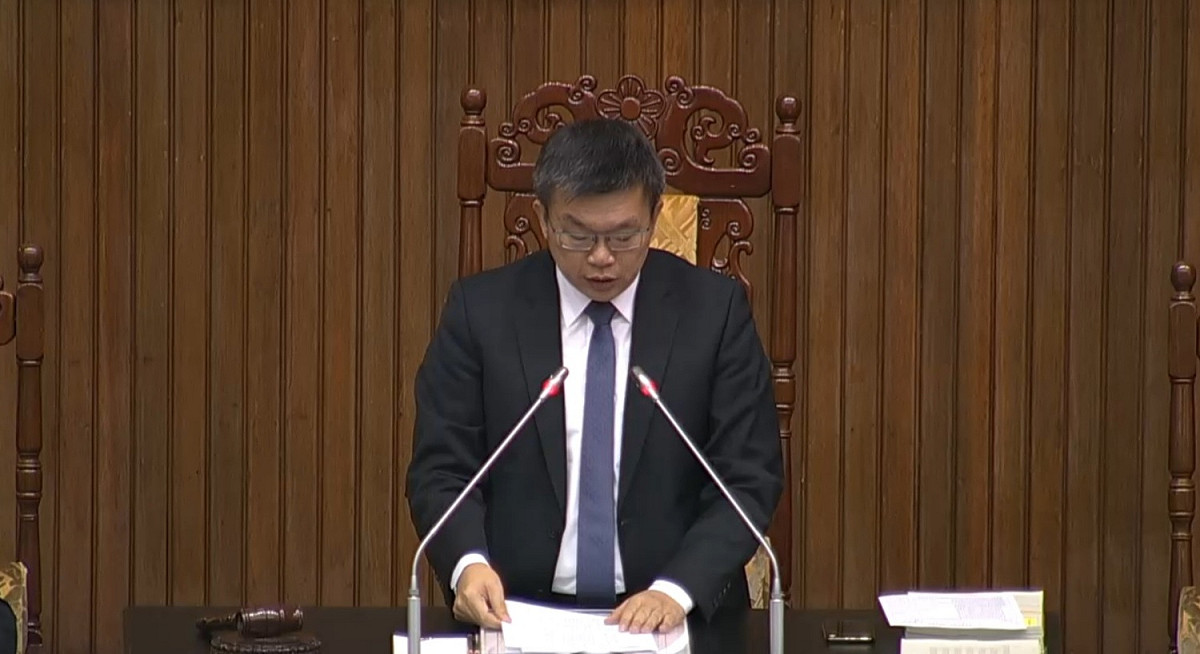 立法院院會今天下午直接針對無爭議條文進行二讀。 圖：翻拍自立法院直播