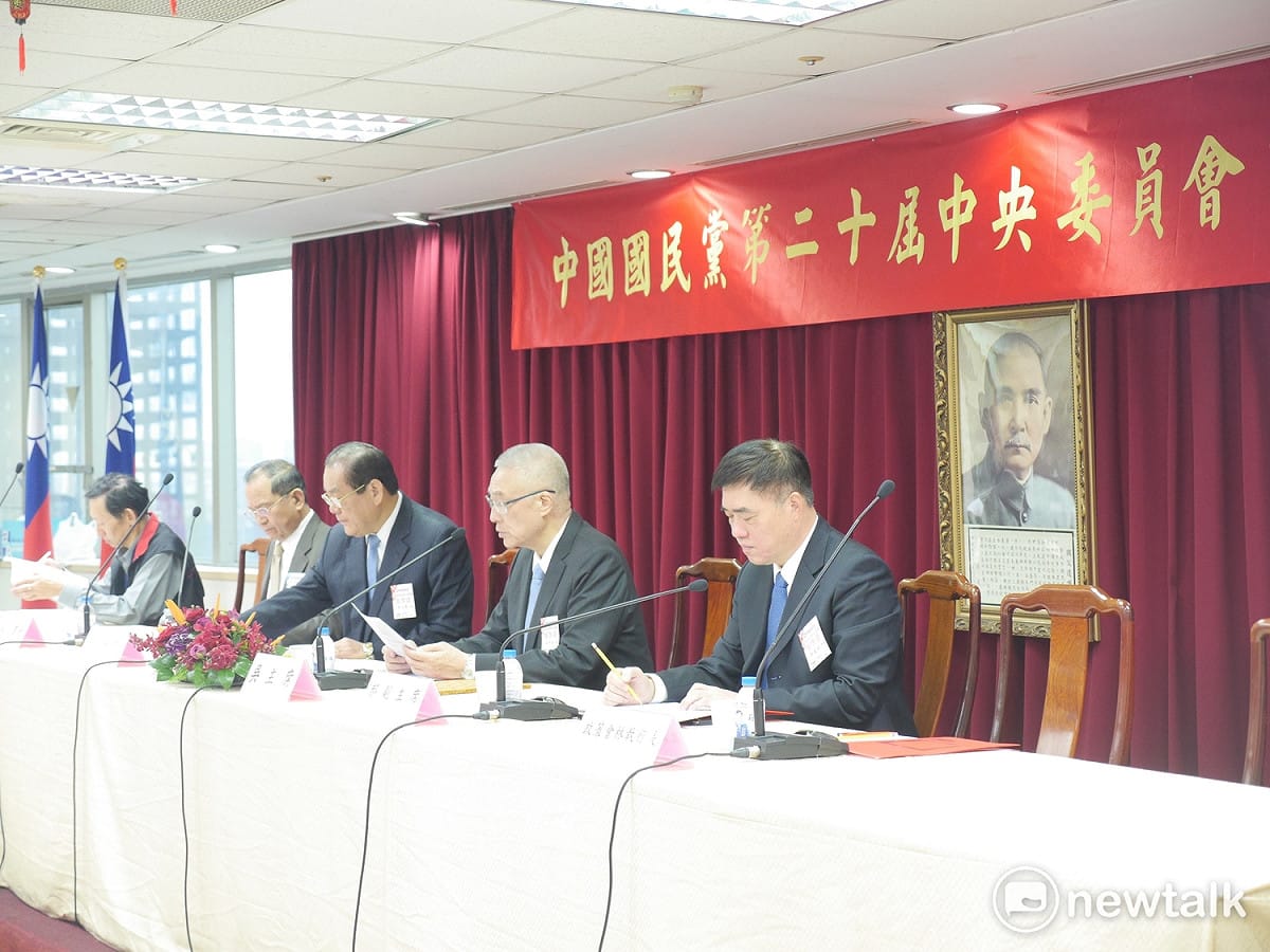 國民黨今天舉行第20屆中央委員會第一次全體會議。 圖：趙婉淳／攝