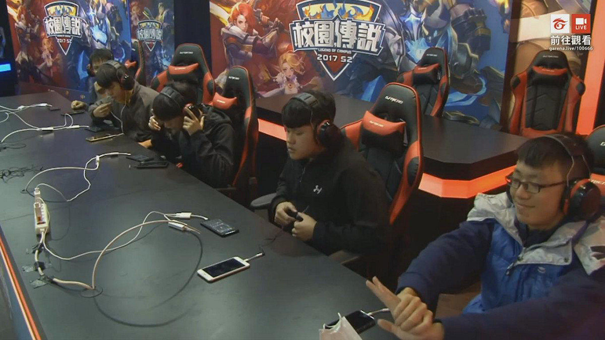 進入決賽的長榮高中「CJSH潮宅」。 圖：翻攝自Garena LIVE