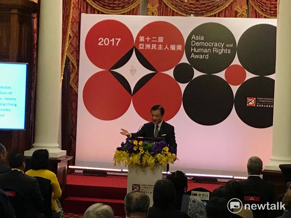 台灣民主基金會董事長、立法院長蘇嘉全。 圖：周煊惠 / 攝