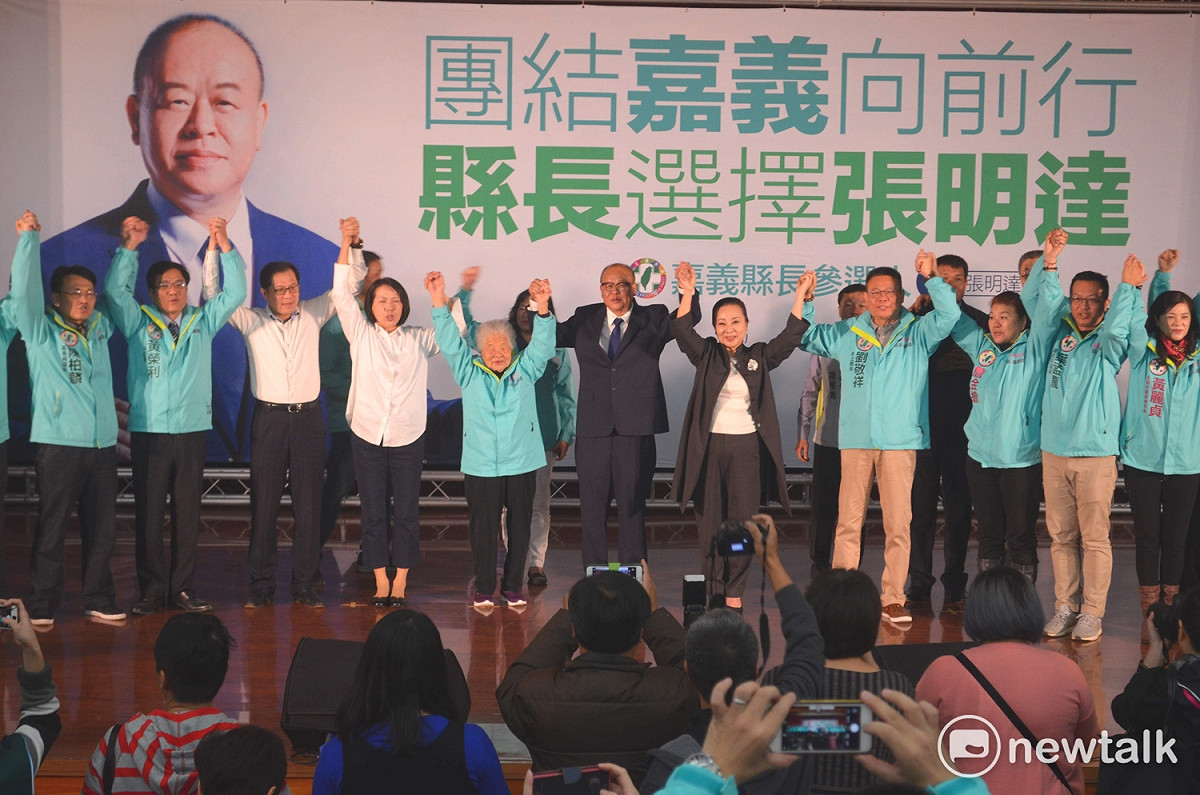 張明達11日舉行參選縣長誓師大會，營造大團結氣勢。 圖 : 蔡坤龍/攝
