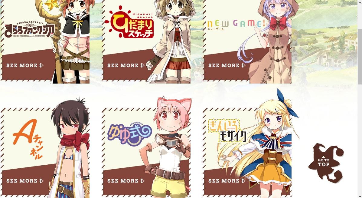 日本新手機遊戲《Kirara Fantasia》，遊戲中能夠使用許多超可愛的人氣動漫角色。 圖：翻攝自《Kirara Fantasia》官方網站