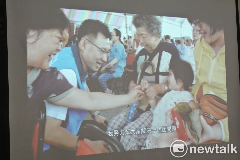 江啟臣發布宣傳短片。 唐復年/攝