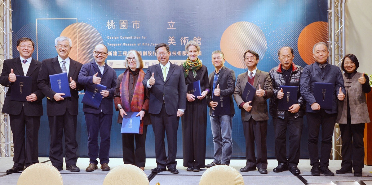 桃園升格後，陸續推動桃園市立圖書總館、美術館、亞洲創新人才交流中心、桃園會展中心等數項地標建築，凸顯桃園特色。 圖：桃園市政府／提供