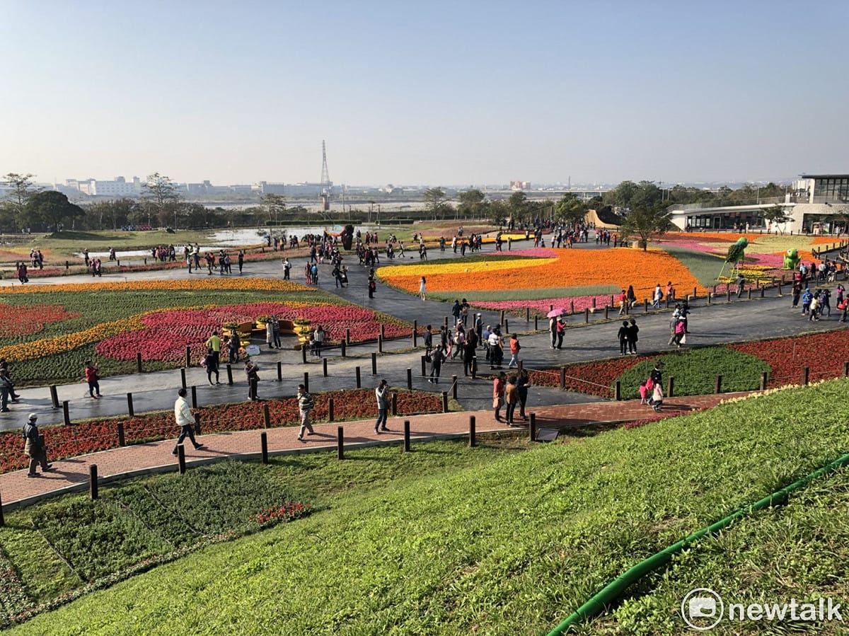 「2017台中國際花毯節」的花毯相當漂亮。 圖：王鵬宇/攝