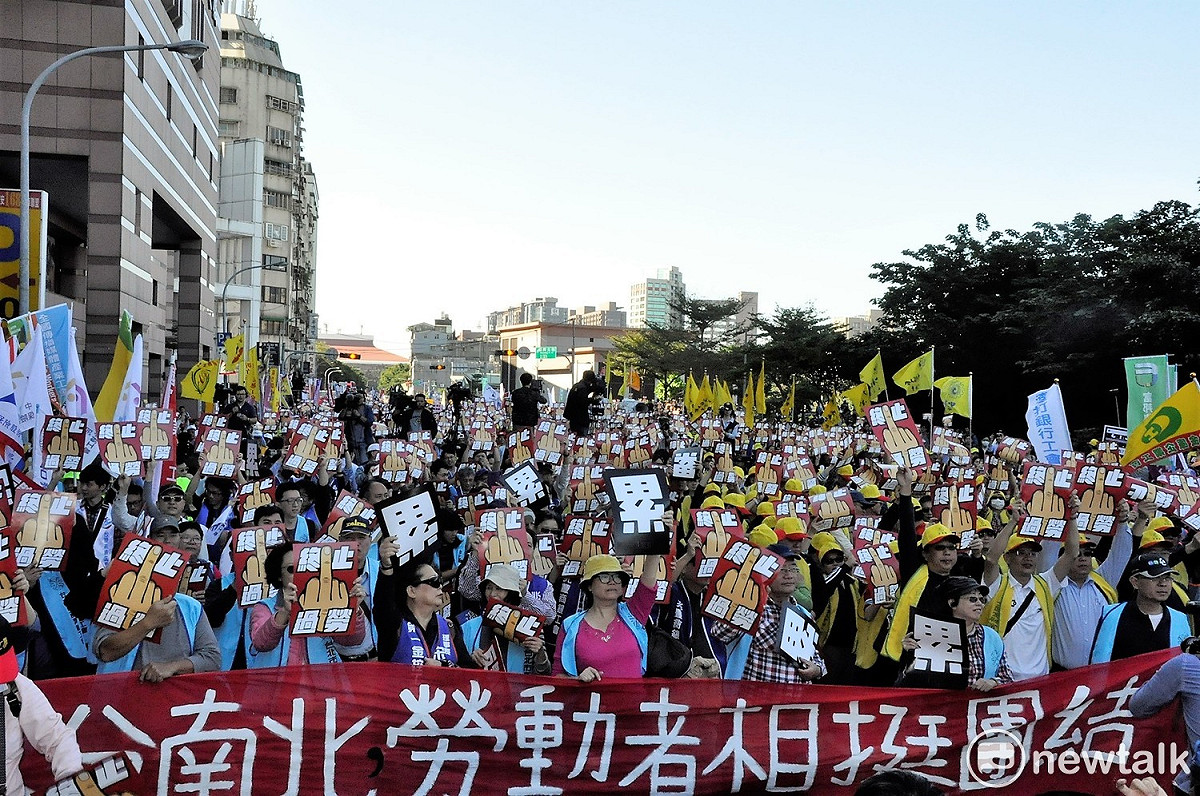 每一次的勞工運動，都是南北勞工互相挺，展現勞工團結力量大。 圖:陳香蘭／攝