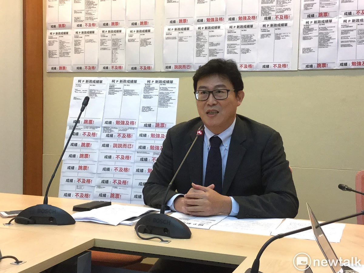 姚文智批，柯文哲的白色執政是「唬爛保證」。 圖：周煊惠 / 攝